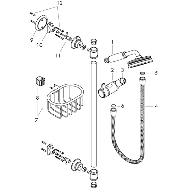 Hansgrohe Brausenset Axor Montreux chrom  