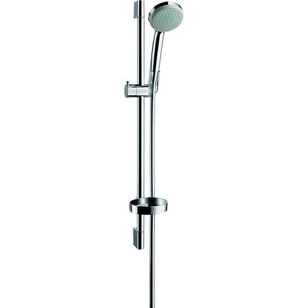 Hansgrohe Brausenset Croma 100 1jet/Unica'C 650mm chrom mit Cassetta Seifenschale