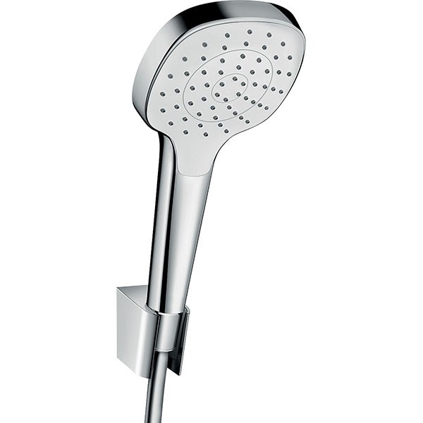 Hansgrohe Brausenset Croma Select E 1jet/Porter weiss/chrom Brauseschlauch 1600mm