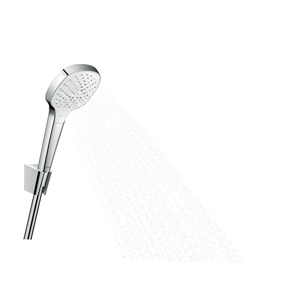 Hansgrohe Brausenset Croma Select E Vario/ Porter weiss/chrom Brauseschlauch 1250mm