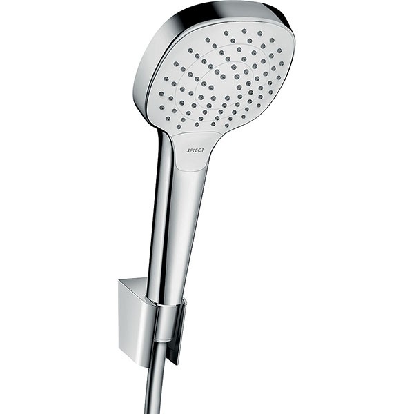 Hansgrohe Brausenset Croma Select E Vario/ Porter weiss/chrom Brauseschlauch 1600mm