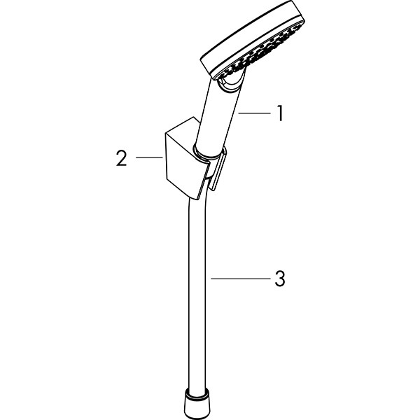 Hansgrohe Brausenset Crometta 1jet EcoSmart 9 l/min/Porter ws./chr.Brauseschl.1600mm
