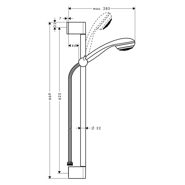 HG Brausenset Crometta 85 1jet/ Unica'Crometta 650mm chrom