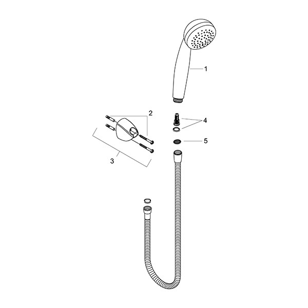 Hansgrohe Brausenset Crometta 85 1jet/Porter C chrom mit Brausenschlauch 1600mm