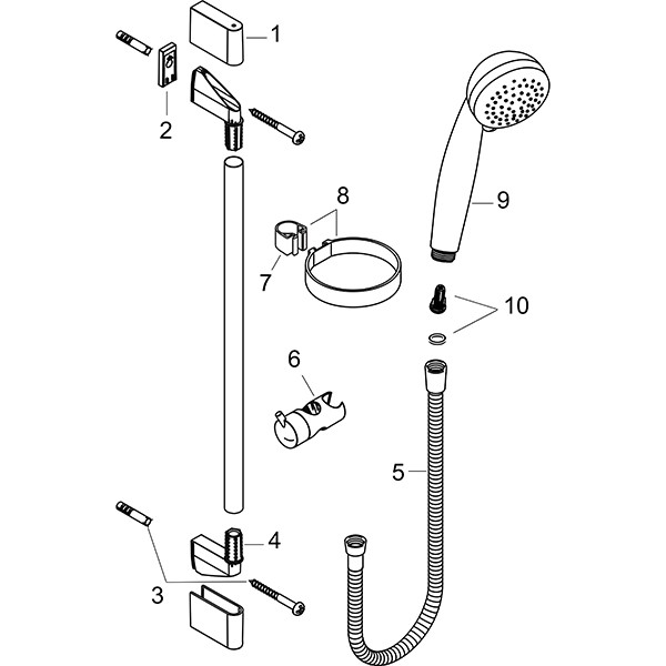Hansgrohe Brausenset Crometta 85 Vario/ Unica'Crometta 900mm chrom