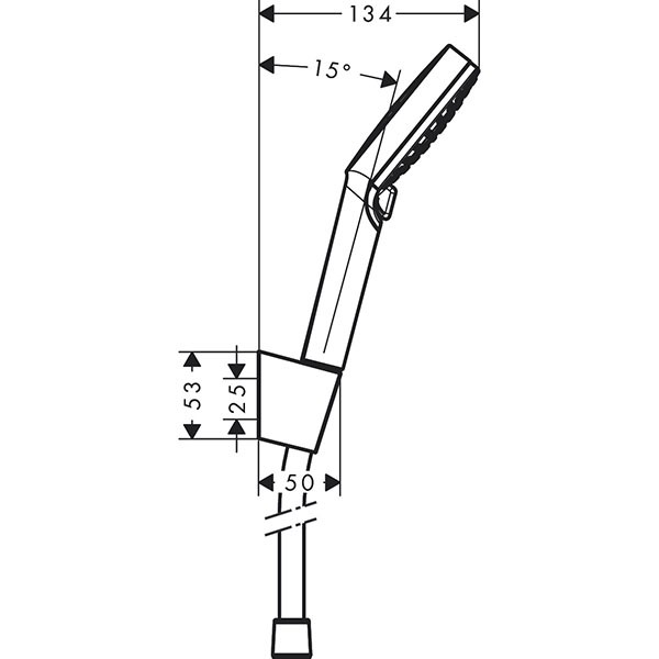 Hansgrohe Brausenset Crometta Vario/Porter weiss/chrom Brauseschlauch 1250mm