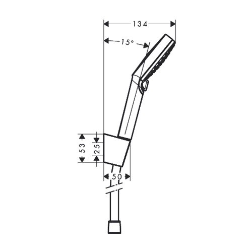 Hansgrohe Brausenset Crometta Vario/Porter weiss/chrom Brauseschlauch 1250mm