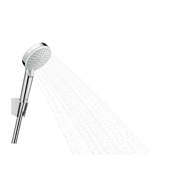 Hansgrohe Brausenset Crometta Vario/Porter weiss/chrom Brauseschlauch 1600mm