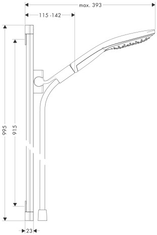 Hansgrohe Brausenset Raindance Select 150 Raindance Unica'S 900mm chrom
