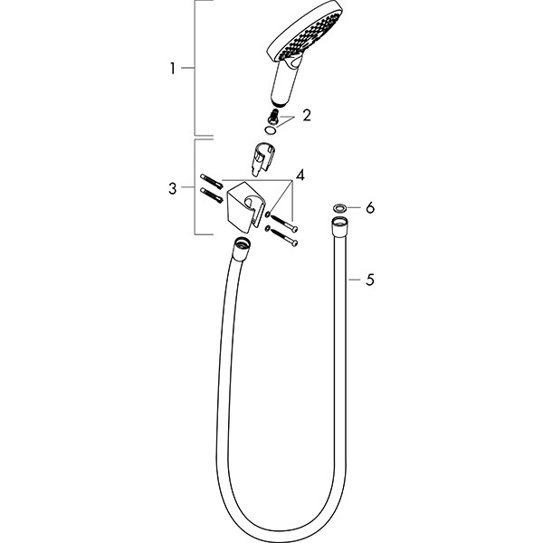 Hansgrohe Brausenset Raindance Select S 120 Porter'S chrom mit 1600mm Brauseschlauch