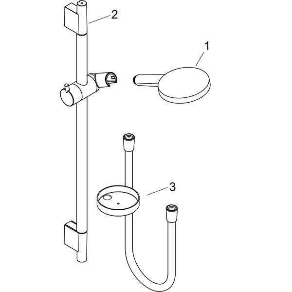 Hansgrohe Brausenset Raindance Select S 120 Unica'S Puro 900mm weiss/chrom