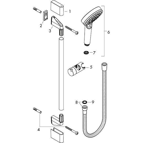 Hansgrohe Brausenset Vernis Blend Vario/Unica 650mm chrom