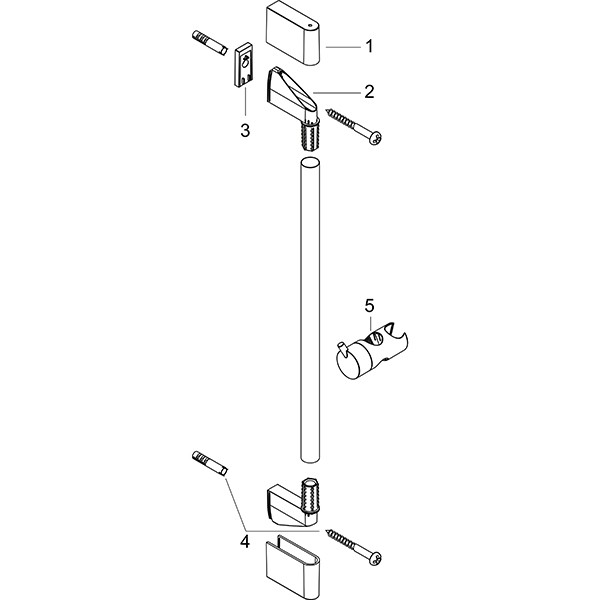 Hansgrohe Brausenstange Unica'Crometta 900mm chrom ohne Schlauch