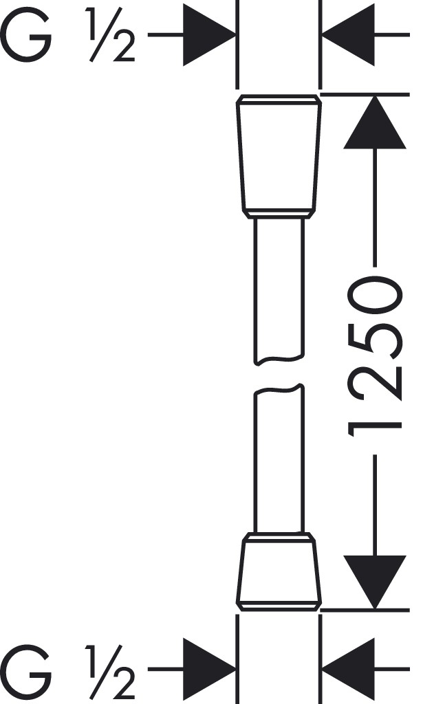 Hansgrohe Brauseschlauch 1,25 m Mattschwarz