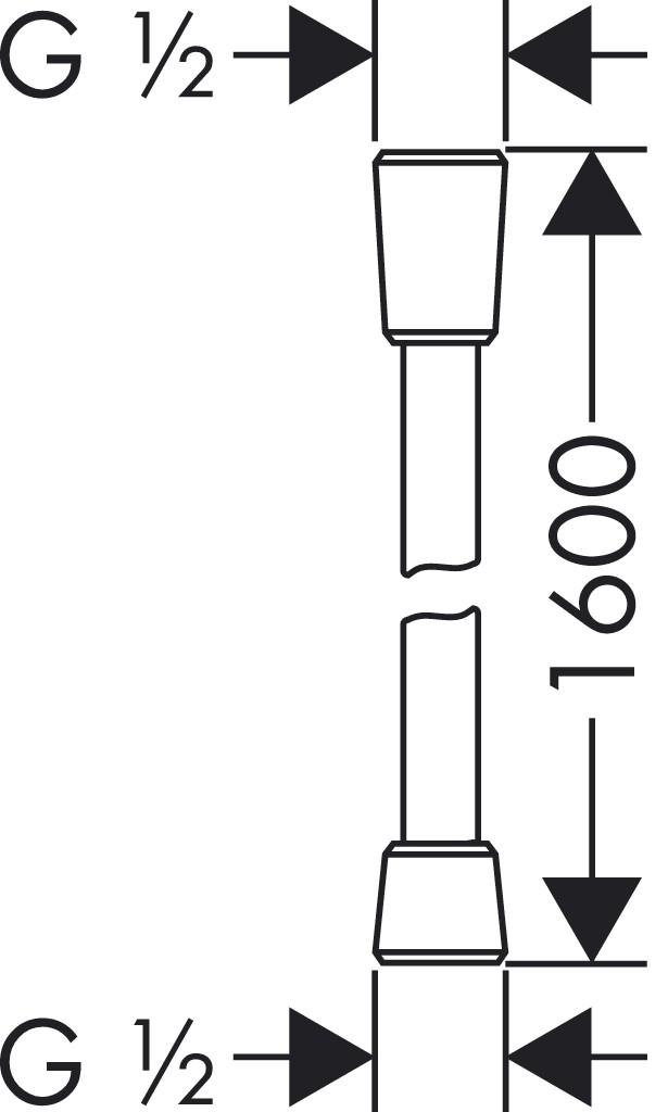 Hansgrohe Brauseschlauch 1,60 m Mattschwarz