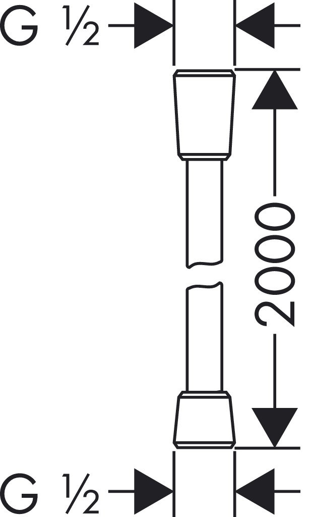 Hansgrohe Brauseschlauch 2,00 m Brushed Black Chrome