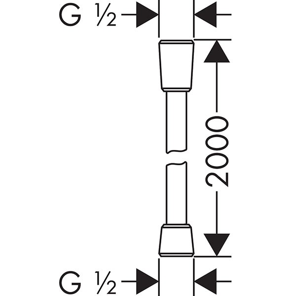 Hansgrohe Brauseschlauch 2,00 m Edelstahl Optic