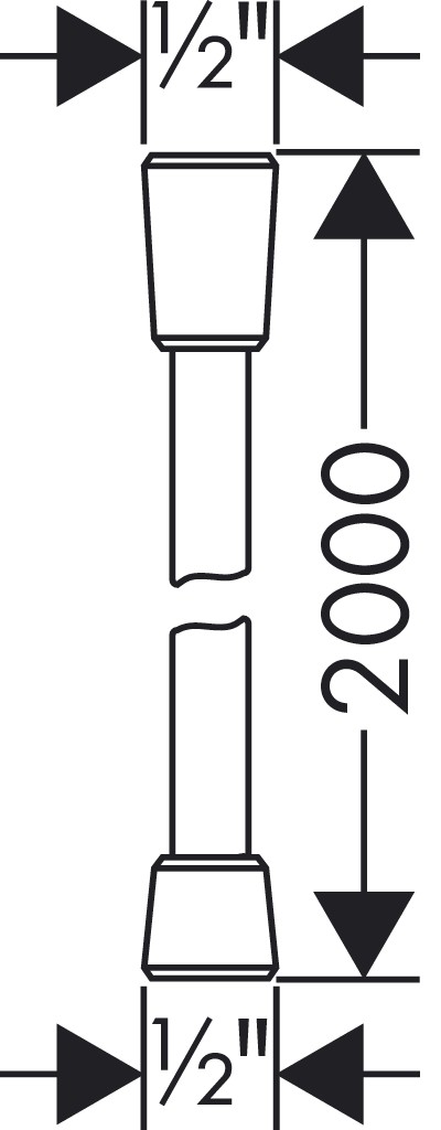 Hansgrohe Brauseschlauch 2,00 m Mattschwarz