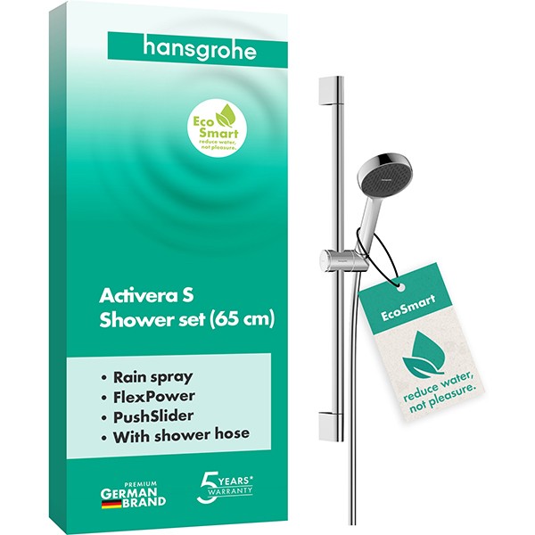 Hansgrohe Brauseset Activera S 95 1jet  EcoSmart mit Brausestange Typ 65 chrom