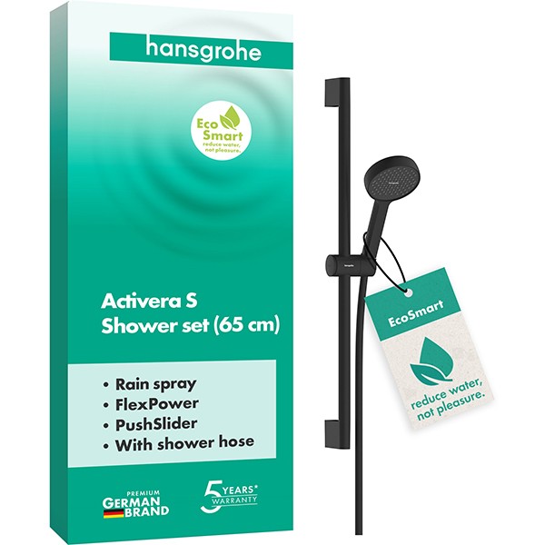 Hansgrohe Brauseset Activera S 95 1jet  EcoSmart mit Brausestange Typ 65 MSW