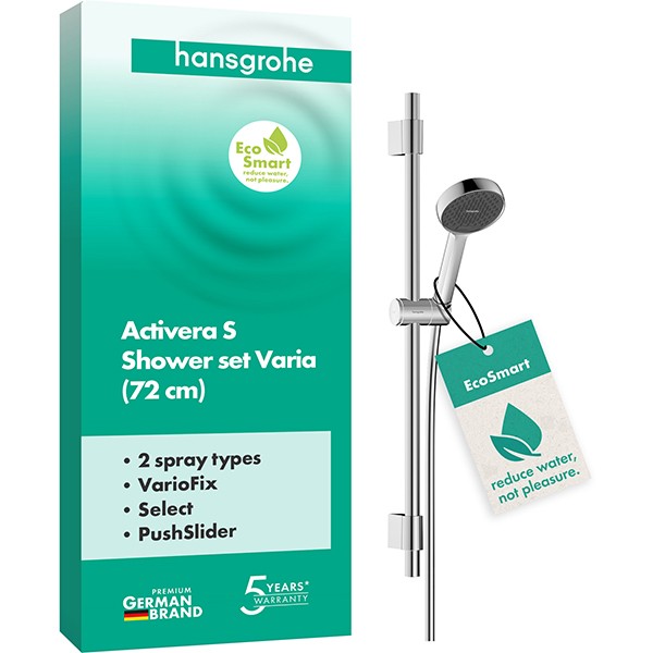 Hansgrohe Brauseset Activera Select S 95 2jet  EcoSmart mit Brausestange Typ 72 chrom