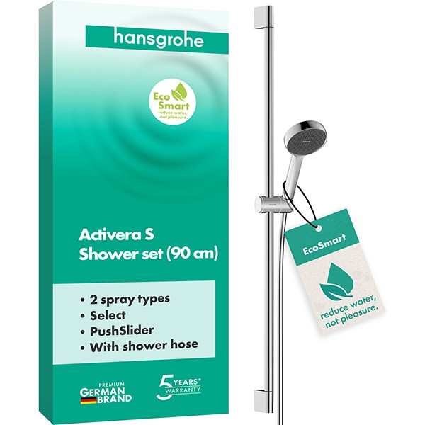 Hansgrohe Brauseset Activera Select S 95 2jet  EcoSmart mit Brausestange Typ 95 chrom