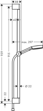 Hansgrohe Brauseset Pulsify 105 3jet Relaxation EcoSmart m.Brausestange 900 mattschwarz