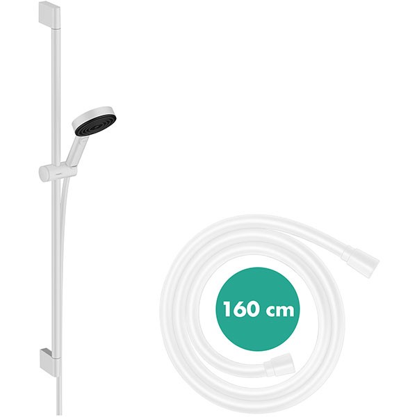 Hansgrohe Brauseset Pulsify 105 3jet Relaxation EcoSmart m.Brausestange 900 mattweiss