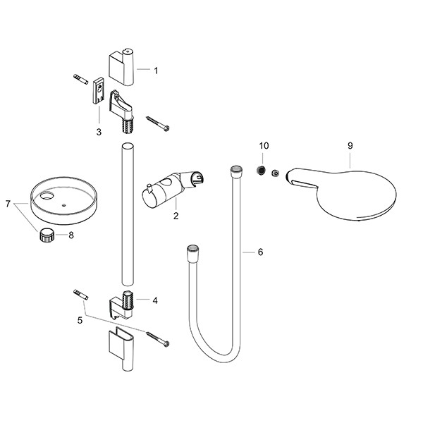 Hansgrohe Brauseset Raindance Select S 150 3jet mit Unica'S Puro Typ 90 weiß/chrom