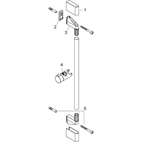 Hansgrohe Brausestange Unica'Croma 650mm chrom 