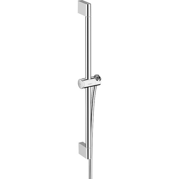 Hansgrohe Brausestange Unica/Pulsify 650mm mit Push Schieber und Brauseschlauch chrom