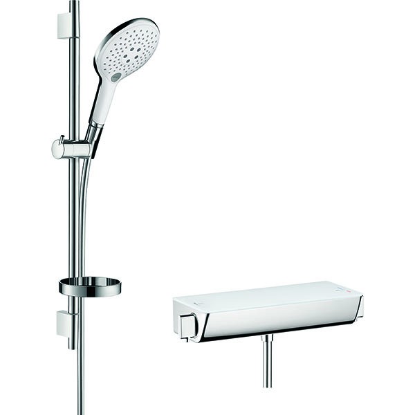 Hansgrohe Brausenkombi Raindance Select 150/ Therm.DAP Ecostat Sel.U'650mm weiss/chr.