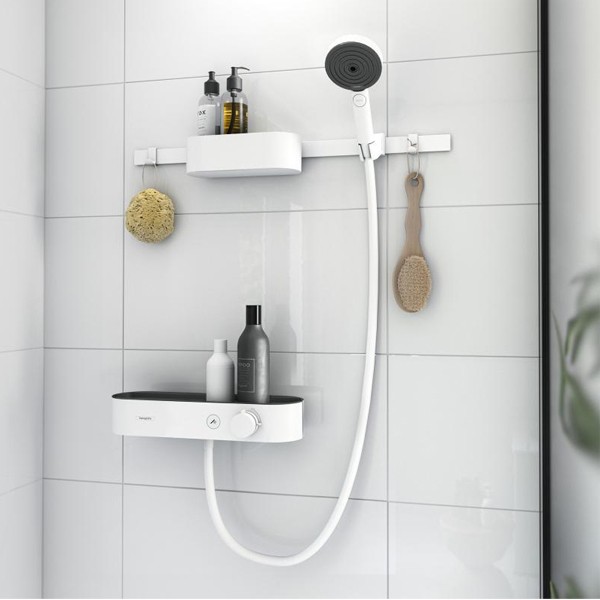 Hansgrohe Bundle WallStoris 105 3jet Brausethermosstat 700 mattweiss