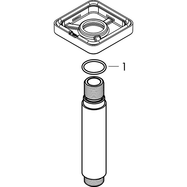 Hansgrohe Decken-Anschlussstück Vernis Shape DN15 100mm mattschwarz