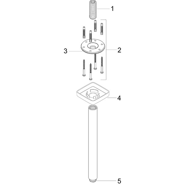 Hansgrohe Deckenanschluss E DN15 300mm chrom  