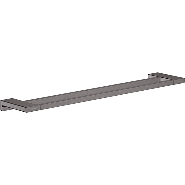 Hansgrohe Doppel-Badetuchhalter AddStoris brushed black chrome 