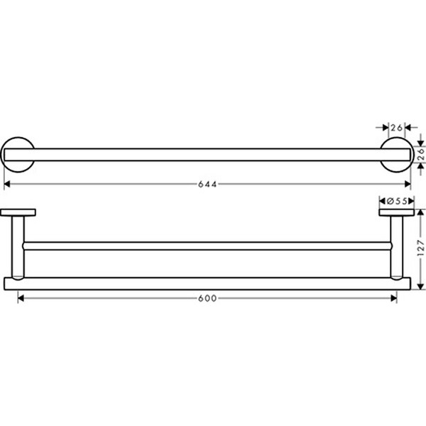 Hansgrohe Doppel-Badetuchhalter Logis Universal chrom