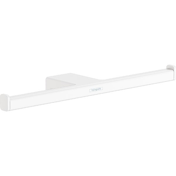 Hansgrohe Doppel-Papierrollenhalter AddStoris mattweiss ohne Deckel