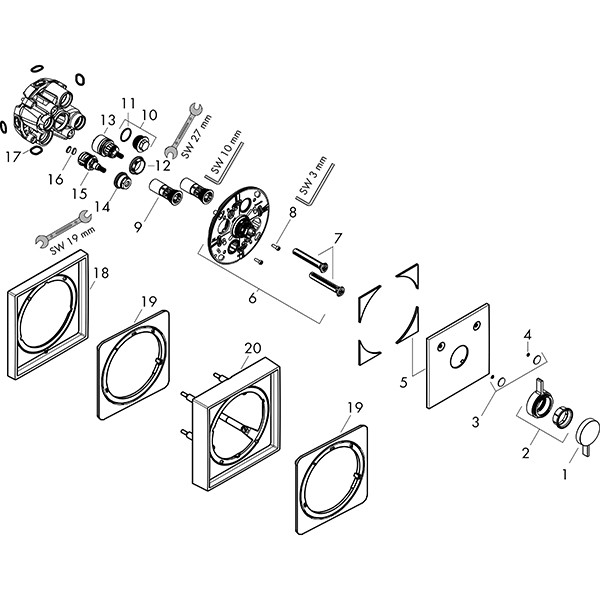 Hansgrohe DuoTurn E Mischer Unterputz für 2 Verbraucher Chrom