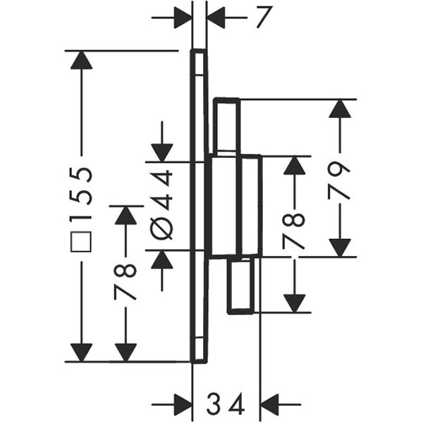 Hansgrohe DuoTurn Q Mischer Unterputz für 1 Verbraucher Brushed Bronze