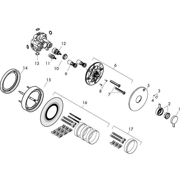 Hansgrohe DuoTurn S Mischer Unterputz für 1 Verbraucher Brushed Bronze