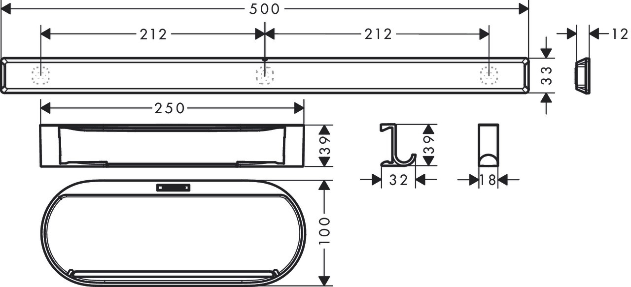 Hansgrohe Duschset WallStorismattschwarz