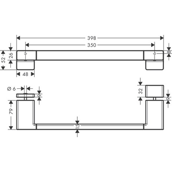 Hansgrohe Duschtürgriff AddStoris chrom 