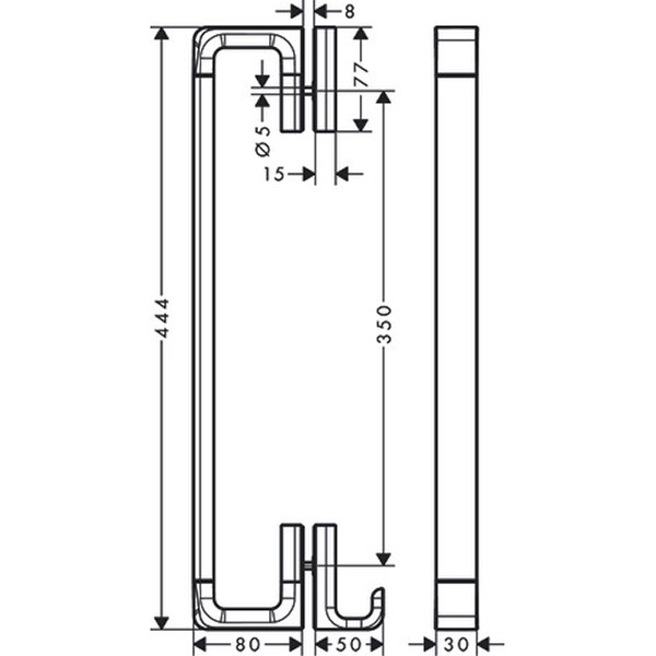 Hansgrohe Duschtürgriff Axor Universal Accessories 444mmm chrom