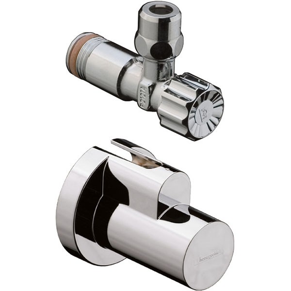 Hansgrohe Eckventil chrom mit Schuber und Quetschverschraubung