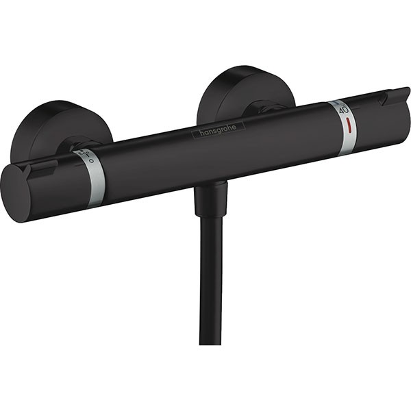 Hansgrohe Ecostat Thermostat Comfort Brausenmischer Aufputz DN15, matt schwarz 13116670