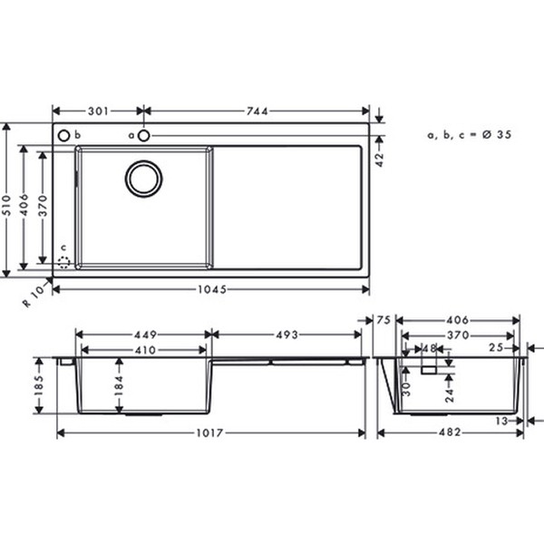 Hansgrohe Einbauspüle 450 S718-F450