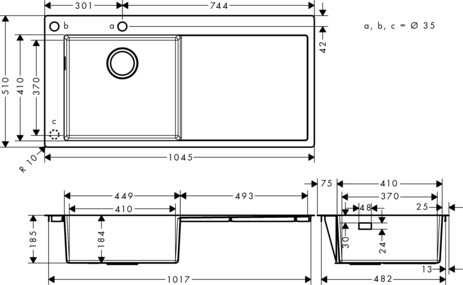Hansgrohe Einbauspüle 450 S718-F450