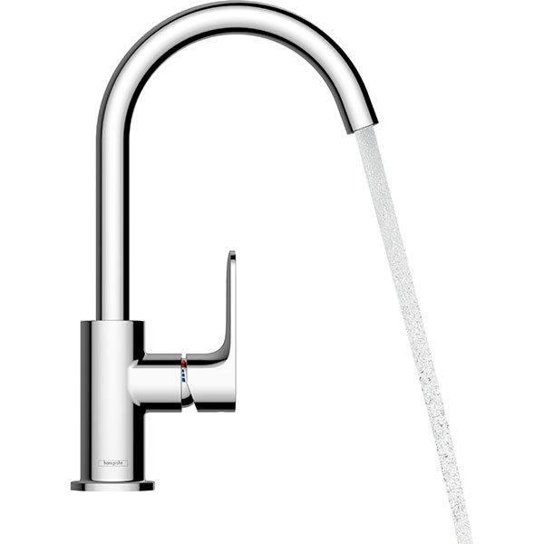 Hansgrohe Einhebel-Waschtischmischer Rebris S 210 Schwenkauslauf m.Zugstange MSW