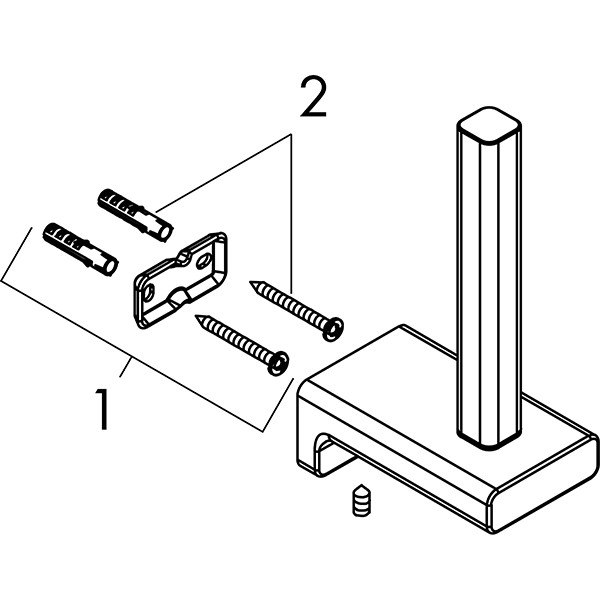 Hansgrohe Ersatzpapierrollenhalter AddStoris mattschwarz